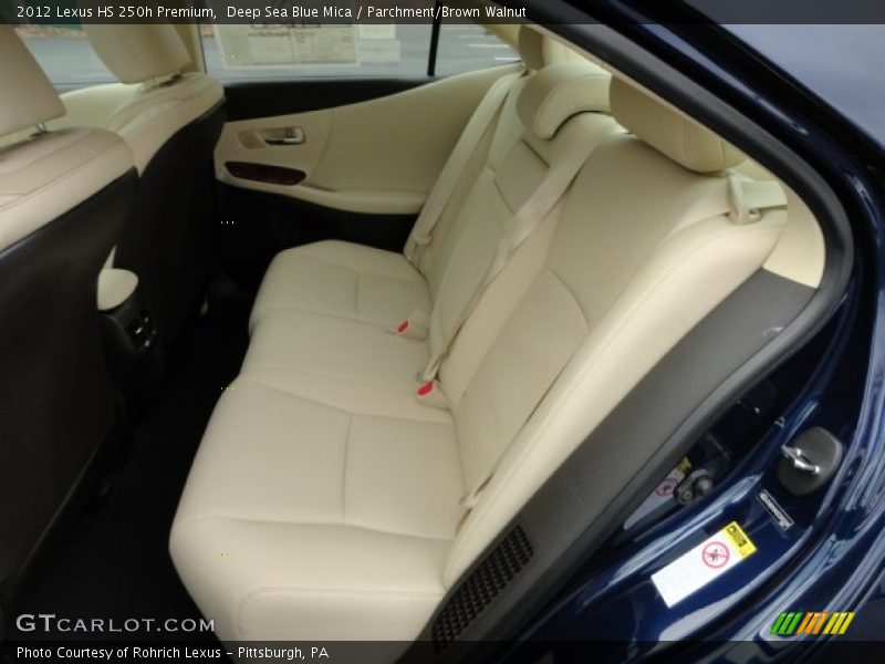 Deep Sea Blue Mica / Parchment/Brown Walnut 2012 Lexus HS 250h Premium