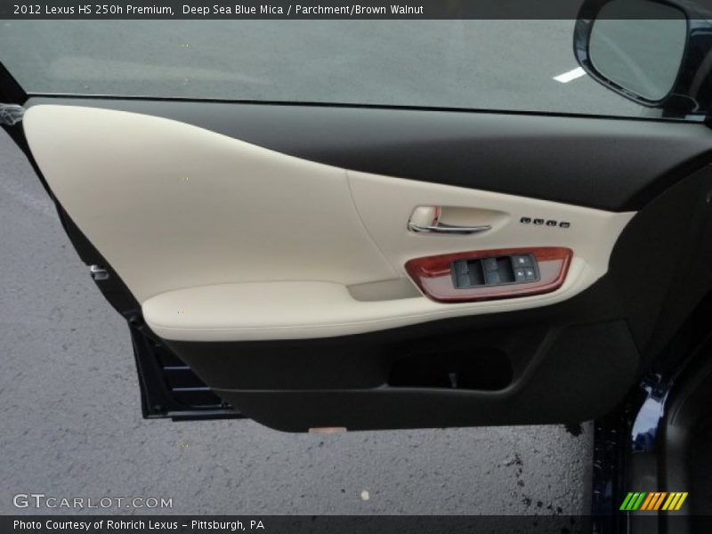 Deep Sea Blue Mica / Parchment/Brown Walnut 2012 Lexus HS 250h Premium