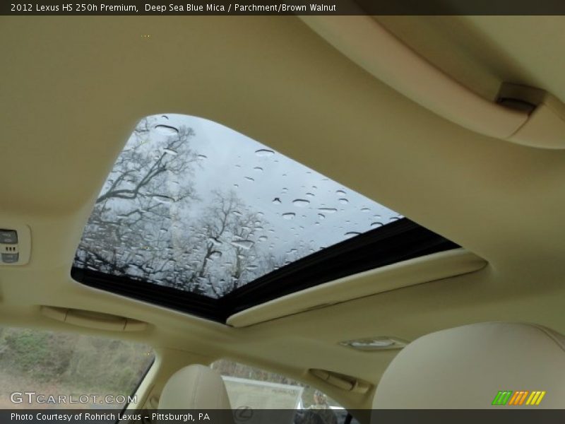 Deep Sea Blue Mica / Parchment/Brown Walnut 2012 Lexus HS 250h Premium