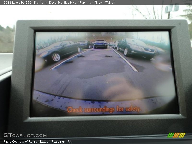 Deep Sea Blue Mica / Parchment/Brown Walnut 2012 Lexus HS 250h Premium