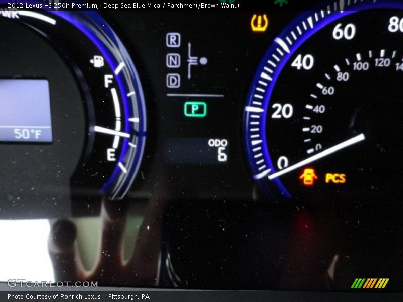 Deep Sea Blue Mica / Parchment/Brown Walnut 2012 Lexus HS 250h Premium