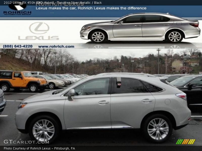 Tungsten Silver Metallic / Black 2012 Lexus RX 450h AWD Hybrid