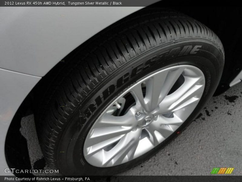 Tungsten Silver Metallic / Black 2012 Lexus RX 450h AWD Hybrid