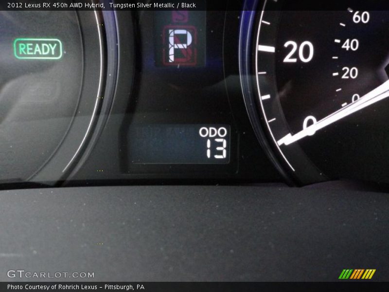 Tungsten Silver Metallic / Black 2012 Lexus RX 450h AWD Hybrid