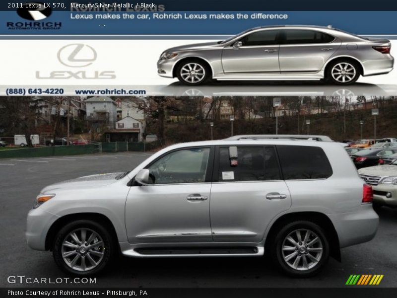 Mercury Silver Metallic / Black 2011 Lexus LX 570