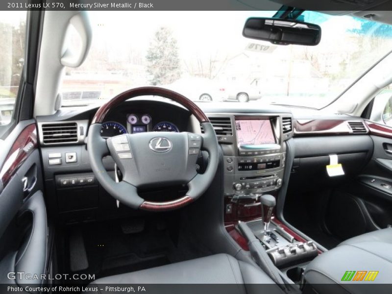 Mercury Silver Metallic / Black 2011 Lexus LX 570