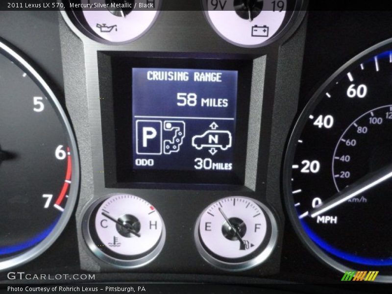 Mercury Silver Metallic / Black 2011 Lexus LX 570