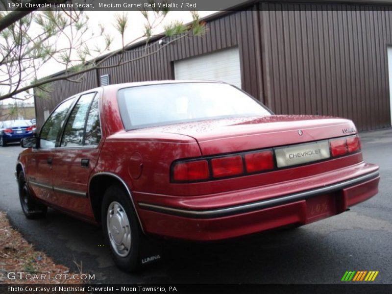 Medium Garnet Red Metallic / Red 1991 Chevrolet Lumina Sedan