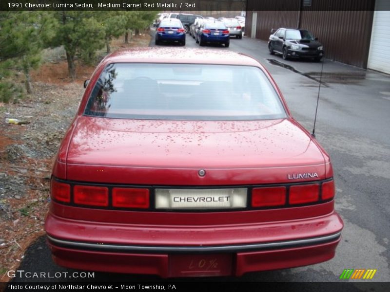 Medium Garnet Red Metallic / Red 1991 Chevrolet Lumina Sedan