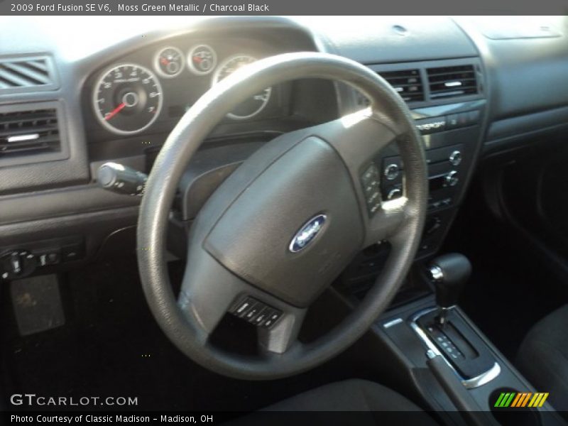 Moss Green Metallic / Charcoal Black 2009 Ford Fusion SE V6