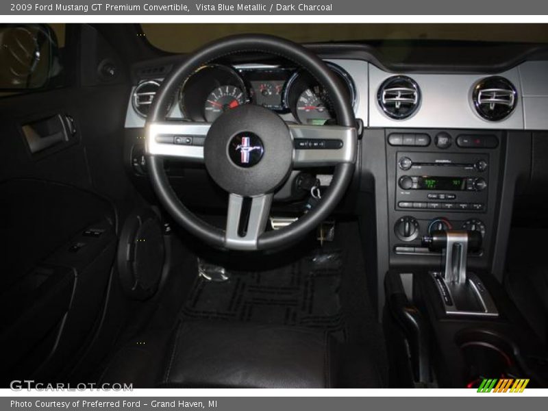 Vista Blue Metallic / Dark Charcoal 2009 Ford Mustang GT Premium Convertible