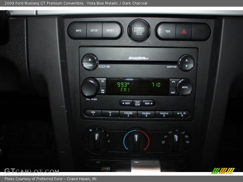 Controls of 2009 Mustang GT Premium Convertible