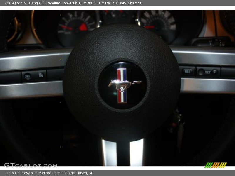 Vista Blue Metallic / Dark Charcoal 2009 Ford Mustang GT Premium Convertible