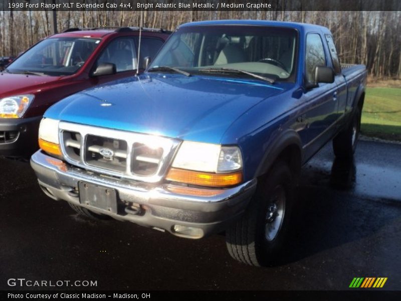 Bright Atlantic Blue Metallic / Medium Graphite 1998 Ford Ranger XLT Extended Cab 4x4