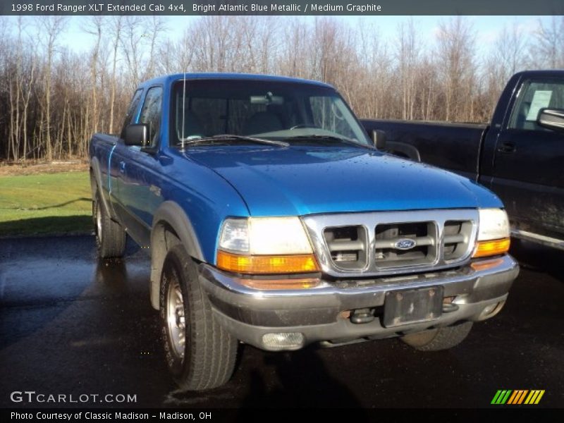 Bright Atlantic Blue Metallic / Medium Graphite 1998 Ford Ranger XLT Extended Cab 4x4