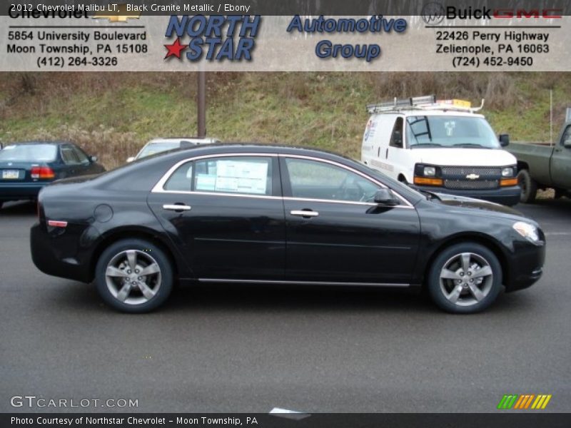 Black Granite Metallic / Ebony 2012 Chevrolet Malibu LT