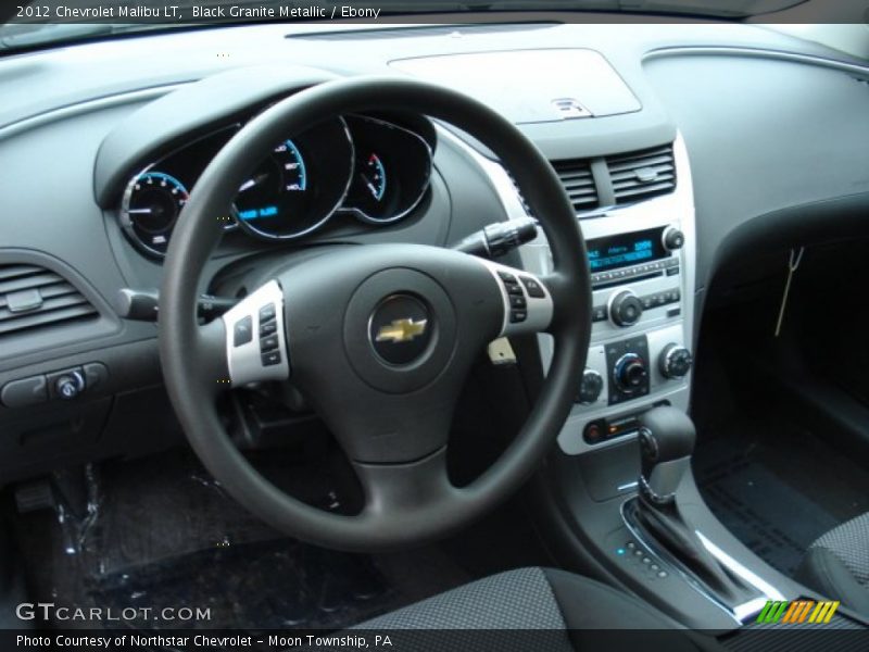 Black Granite Metallic / Ebony 2012 Chevrolet Malibu LT