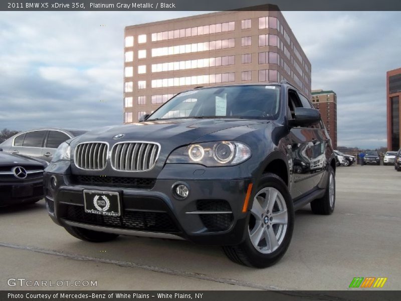 Platinum Gray Metallic / Black 2011 BMW X5 xDrive 35d