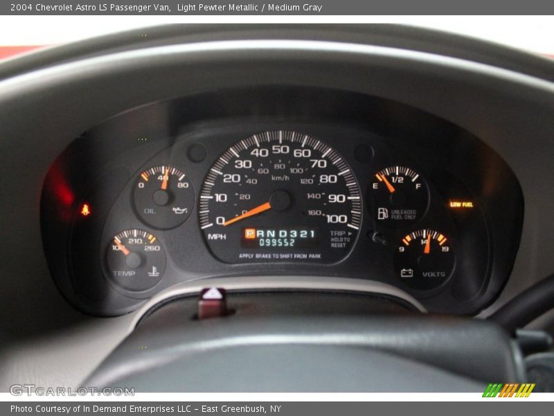  2004 Astro LS Passenger Van LS Passenger Van Gauges