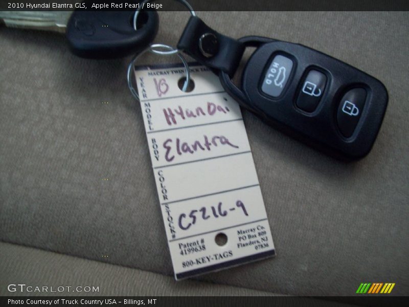 Apple Red Pearl / Beige 2010 Hyundai Elantra GLS