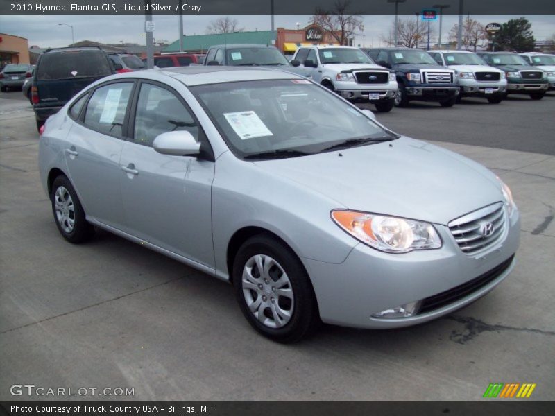 Liquid Silver / Gray 2010 Hyundai Elantra GLS