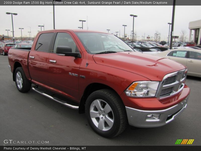 Sunburst Orange Pearl / Dark Slate/Medium Graystone 2009 Dodge Ram 1500 Big Horn Edition Crew Cab 4x4