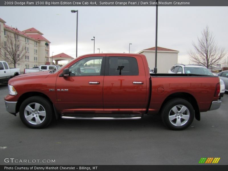 Sunburst Orange Pearl / Dark Slate/Medium Graystone 2009 Dodge Ram 1500 Big Horn Edition Crew Cab 4x4