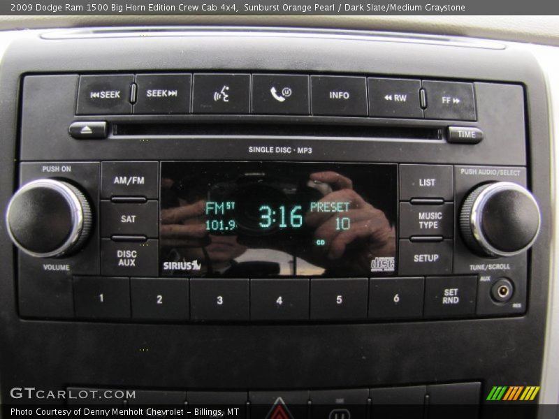 Sunburst Orange Pearl / Dark Slate/Medium Graystone 2009 Dodge Ram 1500 Big Horn Edition Crew Cab 4x4