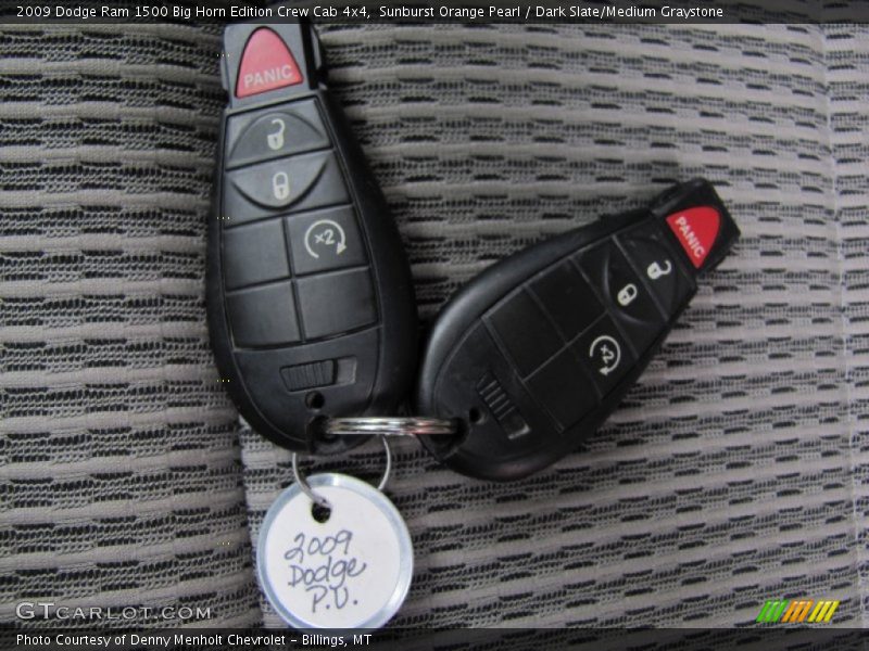 Sunburst Orange Pearl / Dark Slate/Medium Graystone 2009 Dodge Ram 1500 Big Horn Edition Crew Cab 4x4