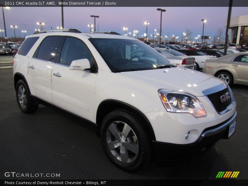 White Diamond Tintcoat / Ebony 2011 GMC Acadia SLT AWD