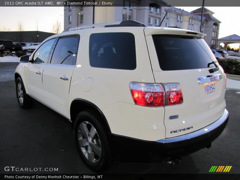 White Diamond Tintcoat / Ebony 2011 GMC Acadia SLT AWD