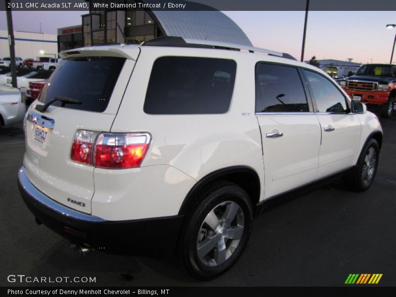 White Diamond Tintcoat / Ebony 2011 GMC Acadia SLT AWD
