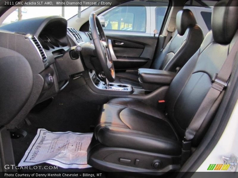 White Diamond Tintcoat / Ebony 2011 GMC Acadia SLT AWD
