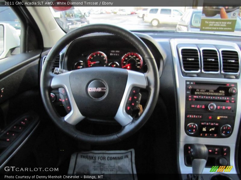 White Diamond Tintcoat / Ebony 2011 GMC Acadia SLT AWD