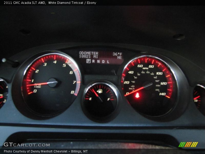 White Diamond Tintcoat / Ebony 2011 GMC Acadia SLT AWD