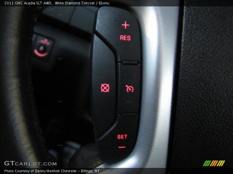 White Diamond Tintcoat / Ebony 2011 GMC Acadia SLT AWD