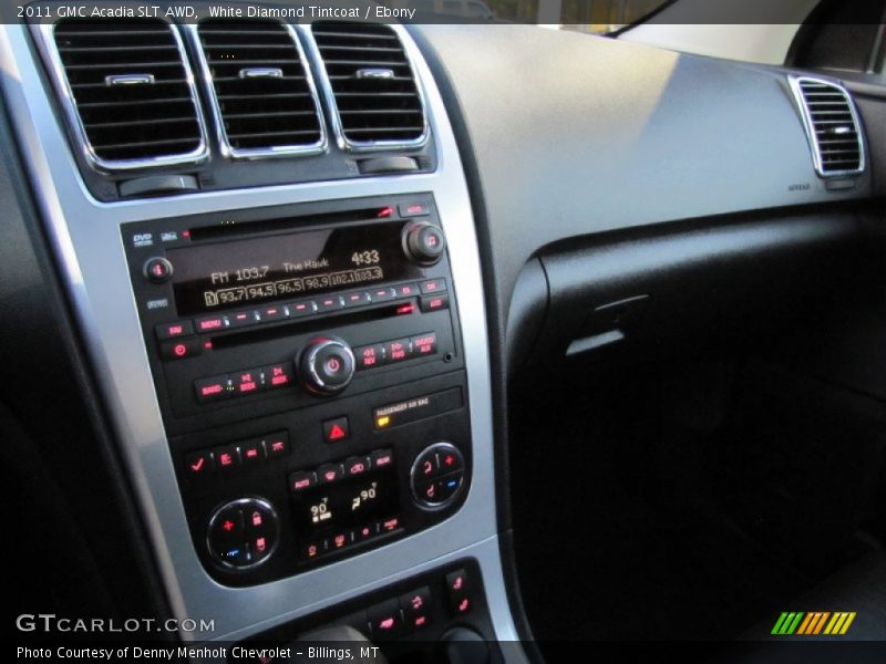 White Diamond Tintcoat / Ebony 2011 GMC Acadia SLT AWD