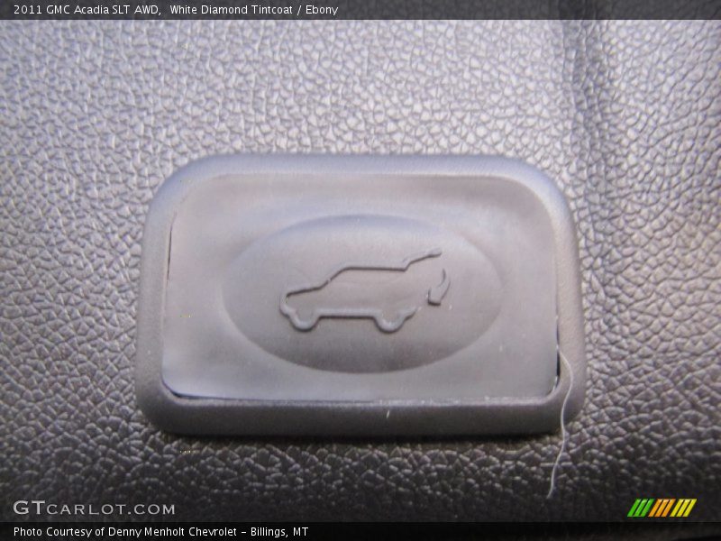 White Diamond Tintcoat / Ebony 2011 GMC Acadia SLT AWD