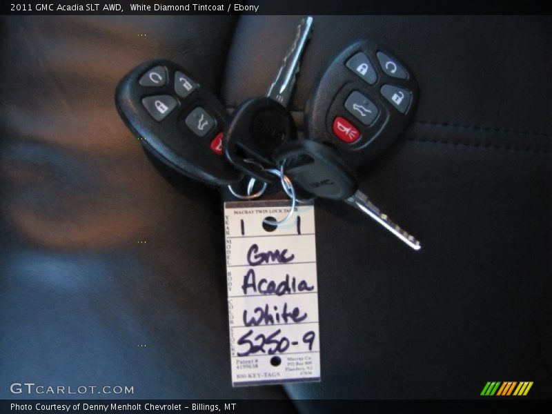 White Diamond Tintcoat / Ebony 2011 GMC Acadia SLT AWD