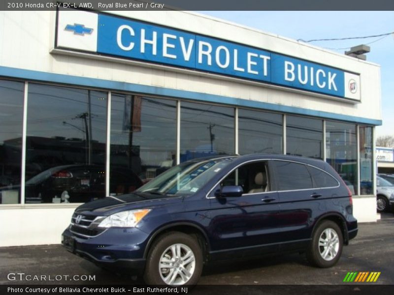 Royal Blue Pearl / Gray 2010 Honda CR-V EX-L AWD