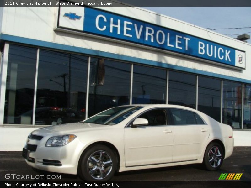 White Diamond Tricoat / Ebony 2011 Chevrolet Malibu LT