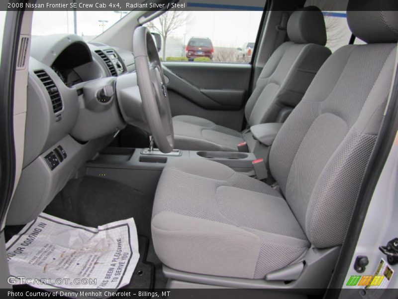  2008 Frontier SE Crew Cab 4x4 Steel Interior