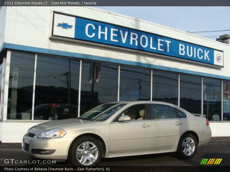 Gold Mist Metallic / Neutral 2011 Chevrolet Impala LT