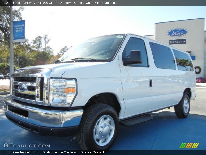 Oxford White / Medium Flint 2011 Ford E Series Van E350 XLT Passenger