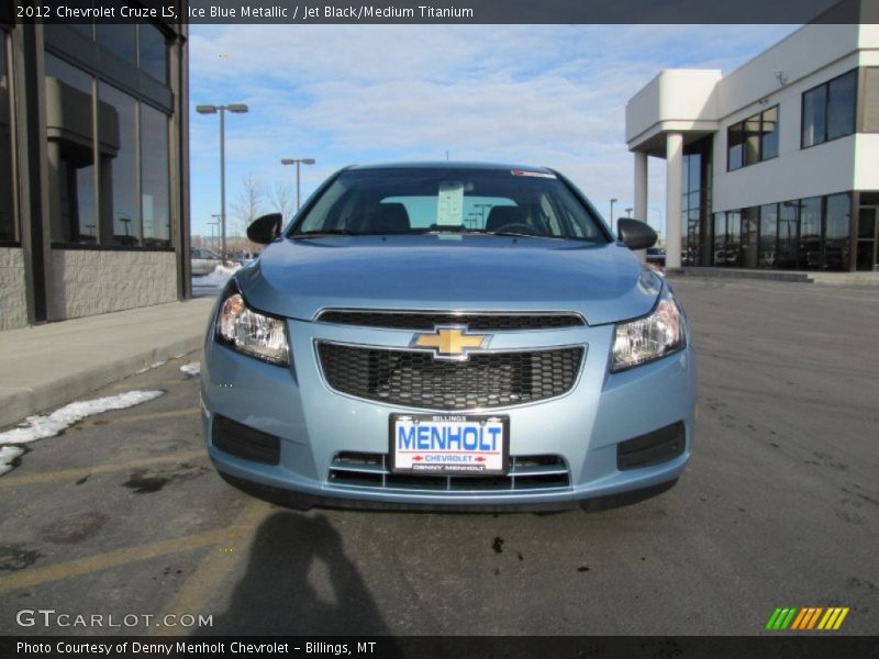 Ice Blue Metallic / Jet Black/Medium Titanium 2012 Chevrolet Cruze LS