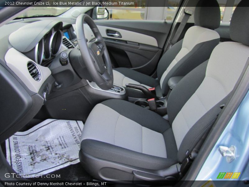 Ice Blue Metallic / Jet Black/Medium Titanium 2012 Chevrolet Cruze LS