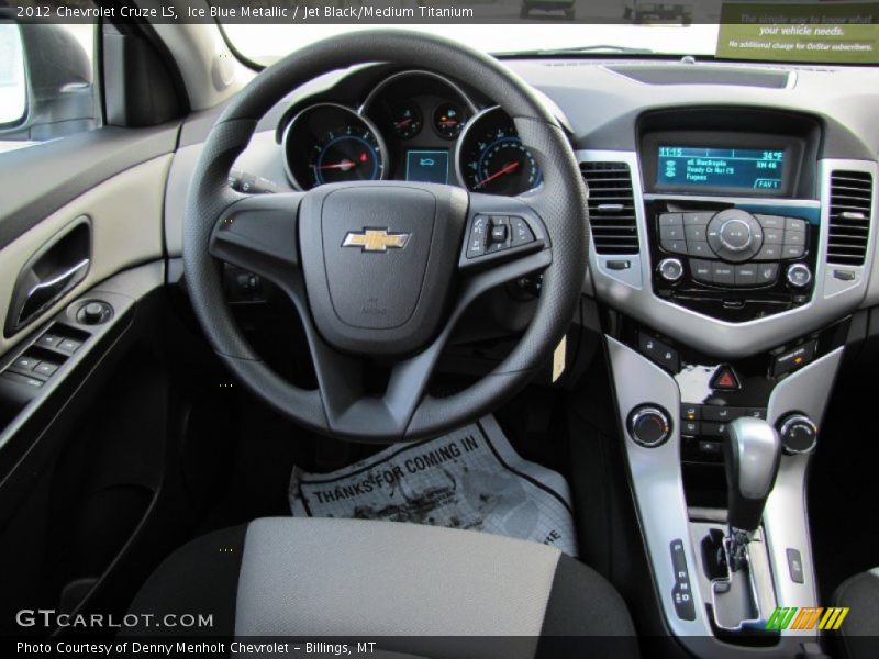 Ice Blue Metallic / Jet Black/Medium Titanium 2012 Chevrolet Cruze LS