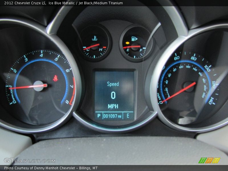 Ice Blue Metallic / Jet Black/Medium Titanium 2012 Chevrolet Cruze LS