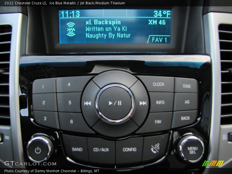 Ice Blue Metallic / Jet Black/Medium Titanium 2012 Chevrolet Cruze LS