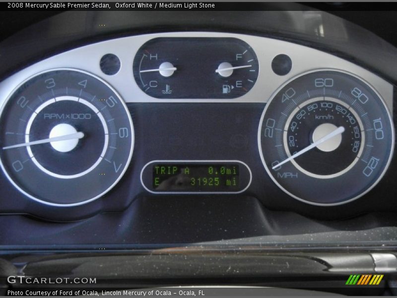 Oxford White / Medium Light Stone 2008 Mercury Sable Premier Sedan